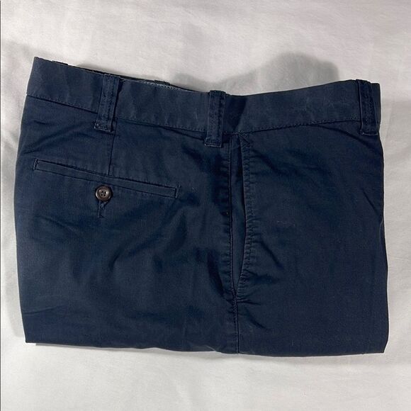 J. Crew mens navy blue Stretch basic flat front 10" chino shorts - size 33 - Picture 11 of 13